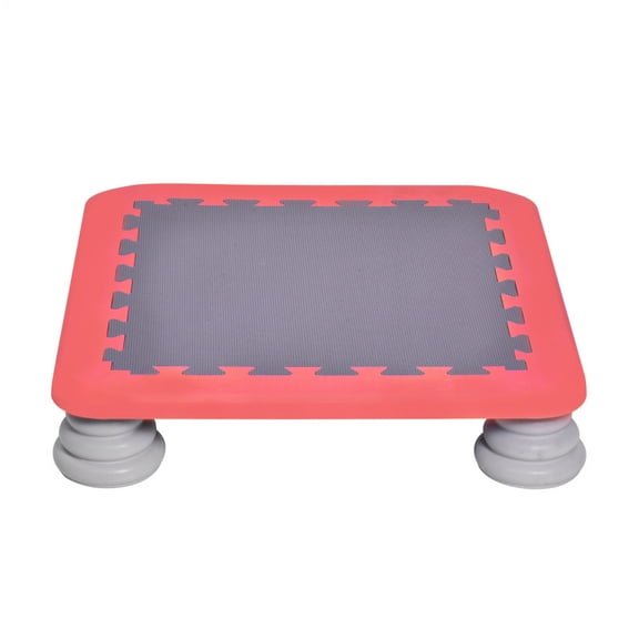 Kids Square Trampoline 25in, Autism Sensory Training Rebounder, Stable Bouncing Bed for Boys Girls 3+ Years(Red)