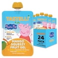 thumbnail image 1 of Kids Squeezy Fruit Gel (MANGO) No Artificial Sweetener or Flavors, Made with REAL Fruit Juice, Fiber-Rich Prebiotic Gut Support, Vitamin C & D, Vegan, Gluten Free (Pack of 24), 1 of 7