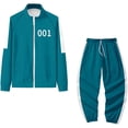 thumbnail image 1 of Kids Squid Game Cosplay Costume Sweatshirts and Sweatpants 2 Piece Outfit 001 456 067 Long Sleeve Tracksuit Jacket, 1 of 4
