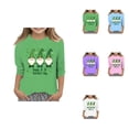 thumbnail image 1 of Kids St. Paddy's Day Printed 3/4 Quarter Sleeve T Shirt Tops Peplum Casual, 1 of 4