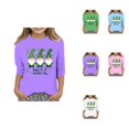 thumbnail image 1 of Kids St. Paddy's Day Printed 3/4 Quarter Sleeve T Shirt Tops Peplum Casual, 1 of 4