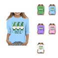 thumbnail image 1 of Kids St. Paddy's Day Printed 3/4 Quarter Sleeve T Shirt Tops Peplum Casual, 1 of 4