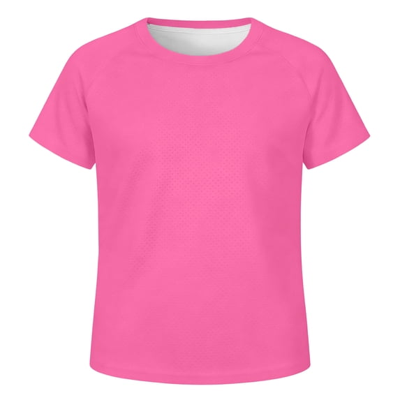 Kids Star‑Mesh Raglan Short Sleeve T‑Shirt, Breathable Athletic Top For Volleyball Sports Training