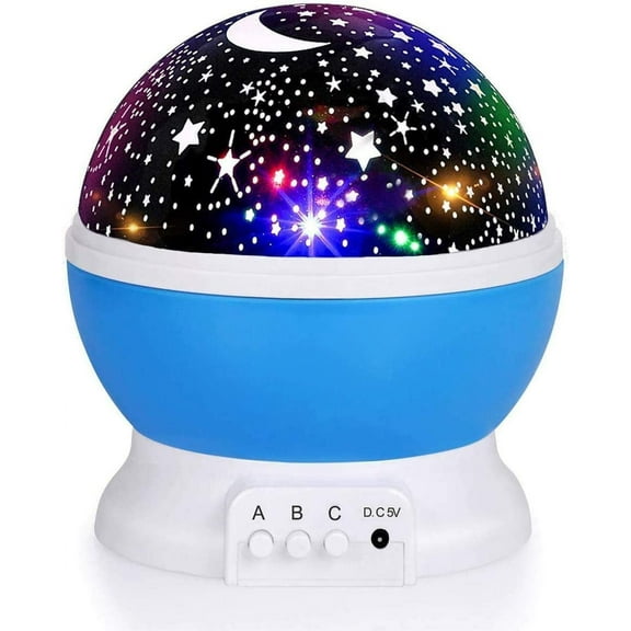 Kids Star Night Light, Nebula Star Projector 360 Degree Rotation - 4 LED Bulbs Multi Light Color Changing with USB Cable, Romantic Gifts for Men Women Children