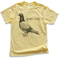 thumbnail image 1 of Kids Stay Coo Shirt, Youth Kids Boy Girl T-Shirt, Funny Pidgeon Shirt, Cute Bird Saying, Cool Bird Shirt, Yellow, Medium, 1 of 4