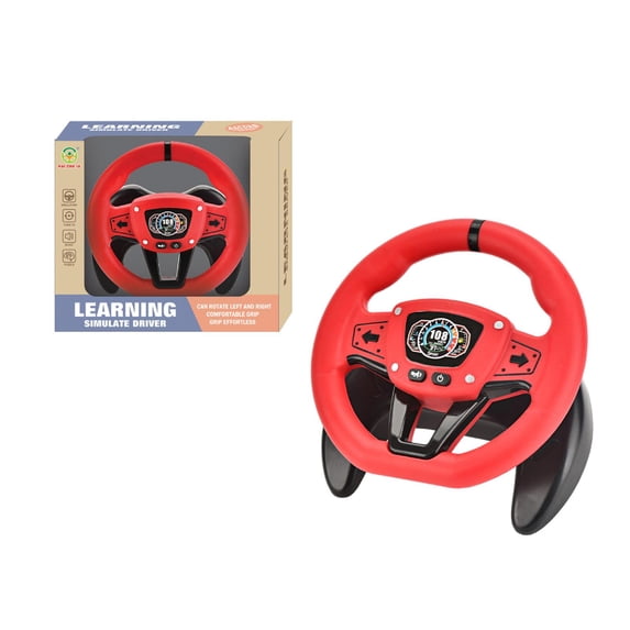 Kids Steering Wheel, Play Steering WheelforKids, Toy Steering WheelforCar, 9.5inDiameter, Plastic, Ergonomic Grip, Driving SimulatorforKids, Student Play, Kids Gift,