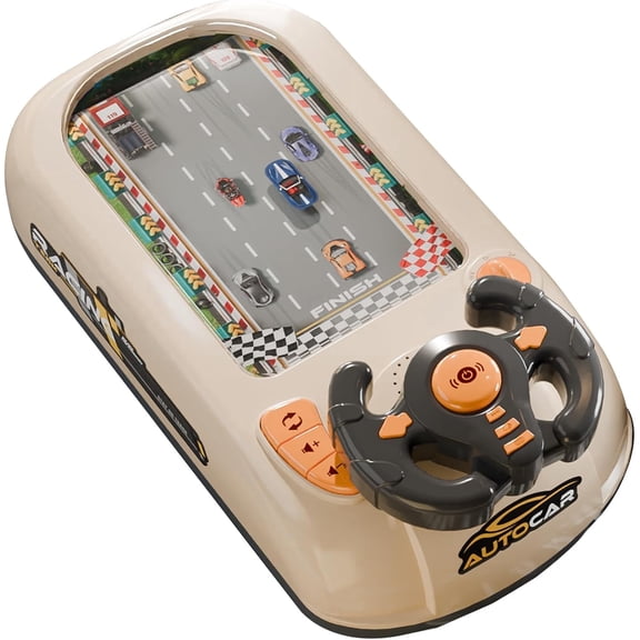 Kids Steering Wheel Simulator Racing Game, Electronic Handheld Driving Toy with Sound, Interactive Educational Gift for Toddlers