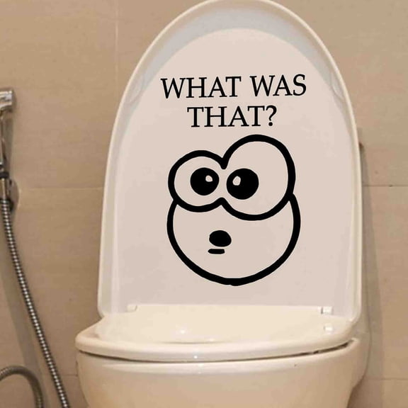 Kids Stickers,Bathroom Toilet Cute Creative Toilet Sticker Cute Decoration Removable Wall Sticker