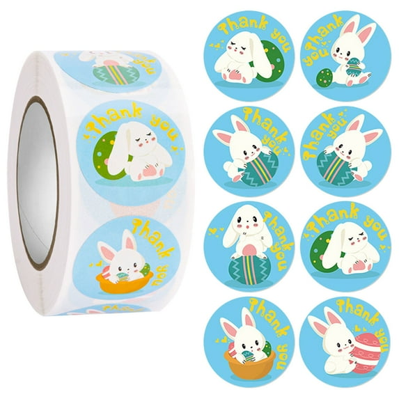 Kids Stickers,Easter Rabbit Eggs Cartoon Decoration Sticker Sticker Holiday Atmosphere Decoration Removable 500pcs/roll