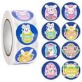 thumbnail image 1 of Kids Stickers,Easter Rabbit Eggs Cartoon Decoration Sticker Sticker Holiday Atmosphere Decoration Removable 500pcs/roll, 1 of 7