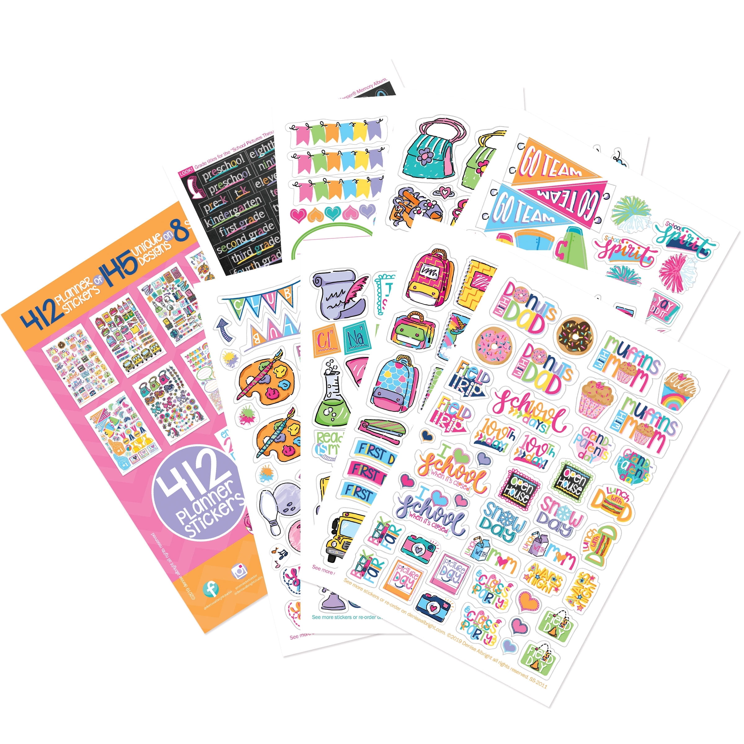 Kids Stickers, Girl Power Collection (Qty 412) - Rainbows, Unicorns ...