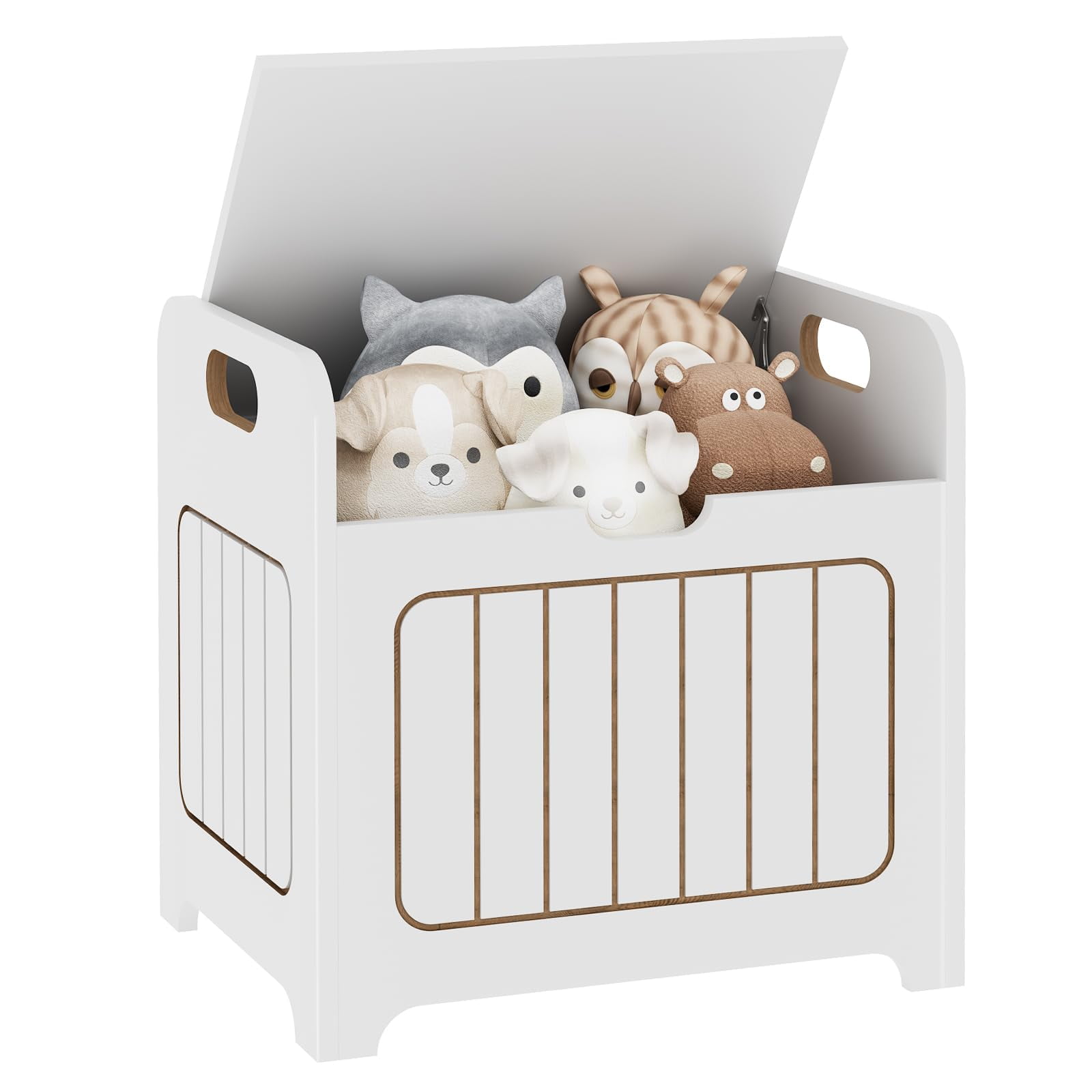 Kids Storage Chests Trunks, White Toy Box, Small Cube Organizer
