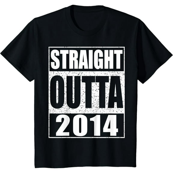 Kids Straight Outta 2014 T-Shirt 10th Birthday Shirt T-Shirt