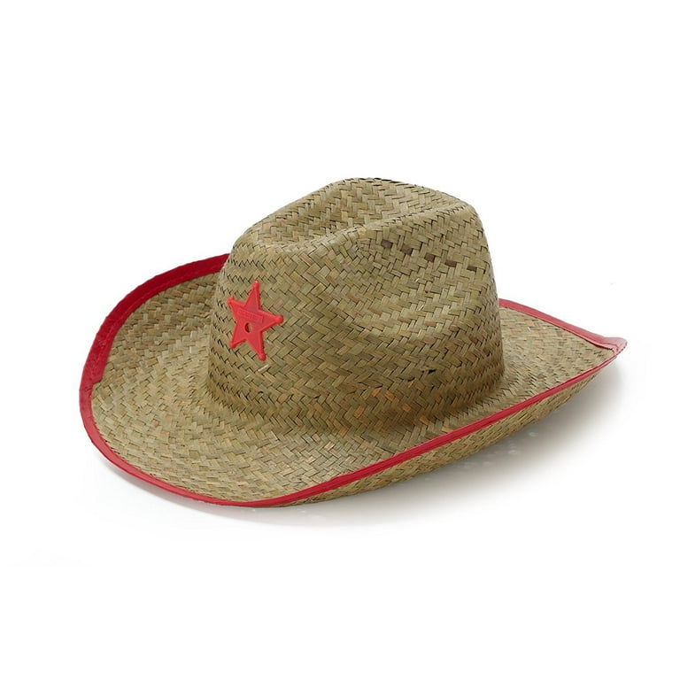 Kids straw cowboy hats party cheap