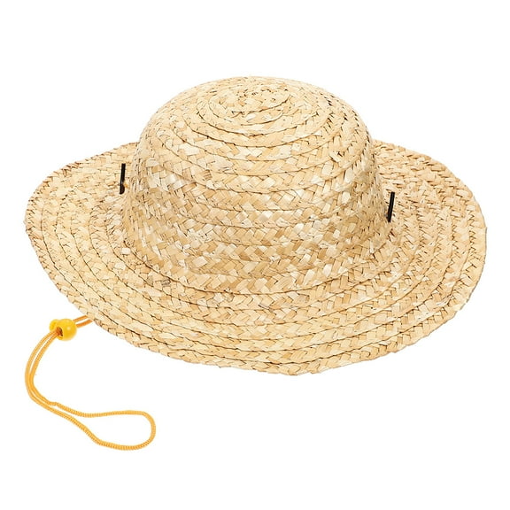 Kids Straw Hat For Beach Sun Hat For Girls And Boys Toddler Farmer Costume Wide Brim Summer Outdoor Woven Hat