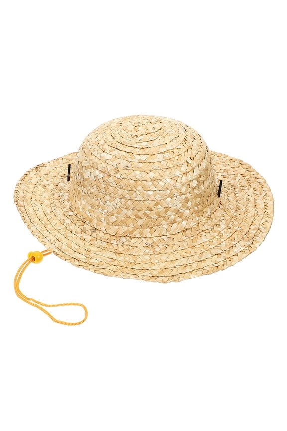 Kids Straw Hat For Beach Sun Hat For Girls And Boys Toddler Farmer Costume Wide Brim Summer Outdoor Woven Hat