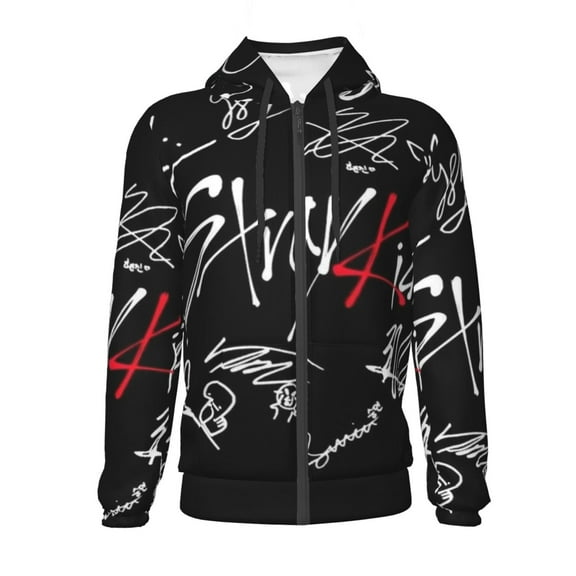 Kids Stray Kids Pullover Hoodie With Zipper Casual Hooded Sweatshirts with Pocket For Boys Girls