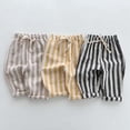 thumbnail image 1 of Kids Striped Shorts Elastic Waist Daily Pants for Toddlers Soft Stretchy Cotton for Comfortable Play, 1 of 3