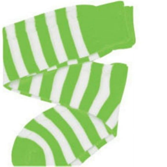 Kids Striped Socks Green and White Costume Socks