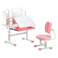 thumbnail image 1 of Kids Study Chair and Desk with Bookshelf & Drawer Height Adjustable Pink, 1 of 6