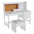 thumbnail image 1 of Kids Study Desk and Chair Set - Adjustable Height, Grows with Your Child, Includes Hutch, Drawer & Everything They Need, 1 of 7