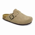 thumbnail image 1 of Kids Suede Clogs for Boys Girls Cork Footbed Sandals Potato Shoes Toddler Slip On Indoor Slippers Classic Outdoor Slipper Mules with Adjustable Buckle, 1 of 7
