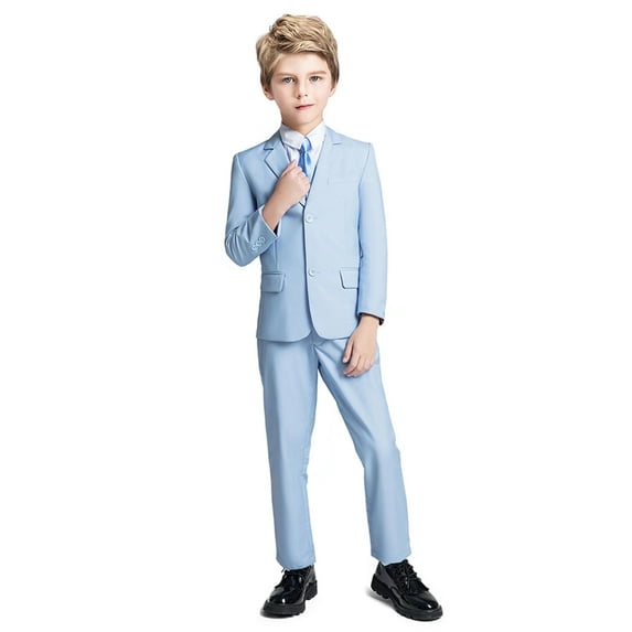 Kids Suits for Boys Dressy Outfit Set Boys' Suits Boys Dress Clothes Christmas Outfit Blue Suit Size 2T