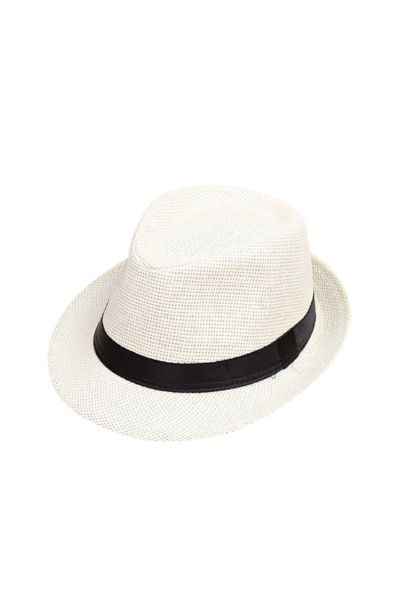 Kids Summer Beach Straw Fedora Jazz Panama Hat for Children Baby Care, Multicolor3