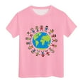 Kids Summer Comfortable Breathable Short Sleeve Tops Children Earth