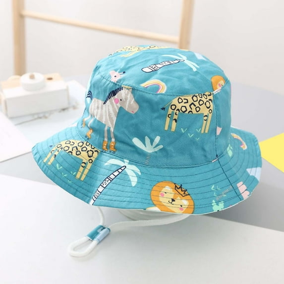 Kids Summer Hat For Boys 2 4 Years Lightweight Fisherman Cap Toddler Sun Wide Brim Outdoor Casual Daily Wear Leisure Green - One Size
