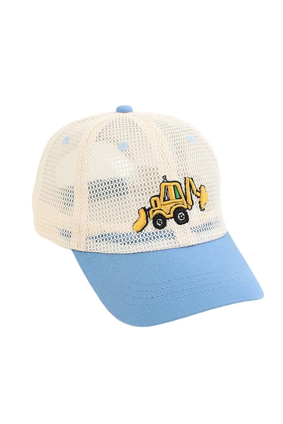 Kids Summer Mesh Baseball Cap for Kids Lightweight Sun Hat for Outdoor Play Beach and School Breathable Hat for Boys and Girls Summer Blue 2-8 Years