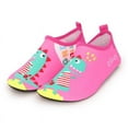 thumbnail image 1 of Kids Summer Non-Slip Lightweight Swim Water Shoes, Aqua Socks, Pool ; Beach Walking Shoes for Toddlers, Kids, Boys and Girls, Pinkosaurus, Little Kid 12.5/13, 1 of 8