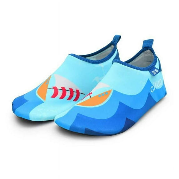 Kids Summer Non-Slip Lightweight Swim Water Shoes, Aqua Socks, Pool ; Beach Walking Shoes for Toddlers, Kids, Boys and Girls, Ship on the Sea, Little Kid 10/11
