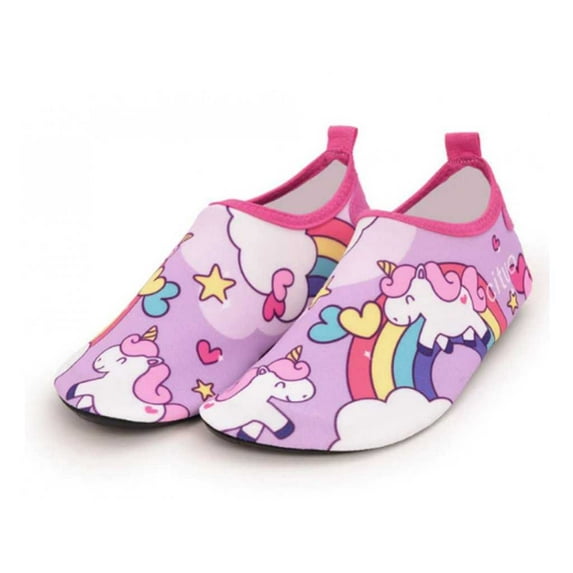 Kids Summer Non-Slip Lightweight Swim Water Shoes, Aqua Socks, Pool ; Beach Walking Shoes for Toddlers, Kids, Boys and Girls, Dreamy Unicorn, 9.5-10