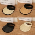 thumbnail image 1 of Kids Summer Roll Up Sun Visor Hat Wide Brim Straw Adjustable Children Beach Hat Cap UV Protection Caps Sun Hats Ponytail Open Top Cap for Toddler Kids Boys Girls, 1 of 9