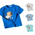 thumbnail image 1 of Kids Summer Short Sleeve T Shirt Cute Graphic Casual Top For Boys And Girls Comfortable Playwear Kids Loose Fit Basic Tees, 1 of 7