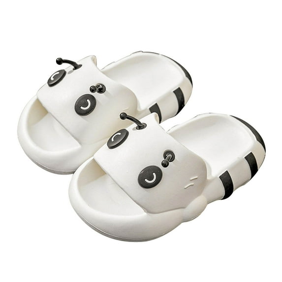 Kids Summer Slippers Cute Honeybee Cartoon Bathroom Non-Slip Open Toe Shower Cloud Slides Indoor Outdoor Beach Shoes Sandals for Boys Girls