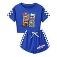 thumbnail image 1 of Kids Summer SuperKitties Clothing for Girls T-Shirt Set – Crop T-Shirt with Matching Shorts, 1 of 4