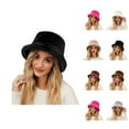 thumbnail image 1 of Kids Sun Bucket Hat - UPF 50+ Adjustable Summer Hat Outdoor Solid Color Fisherman Hat For Women Autumn And Winter Plush Warm Hats Winter Casual Hat, 1 of 5