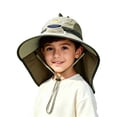 thumbnail image 1 of Kids Sun Hat Solar Fan Hat with Detachable Neck Large Brim Sun Adjustable Cap, 1 of 4