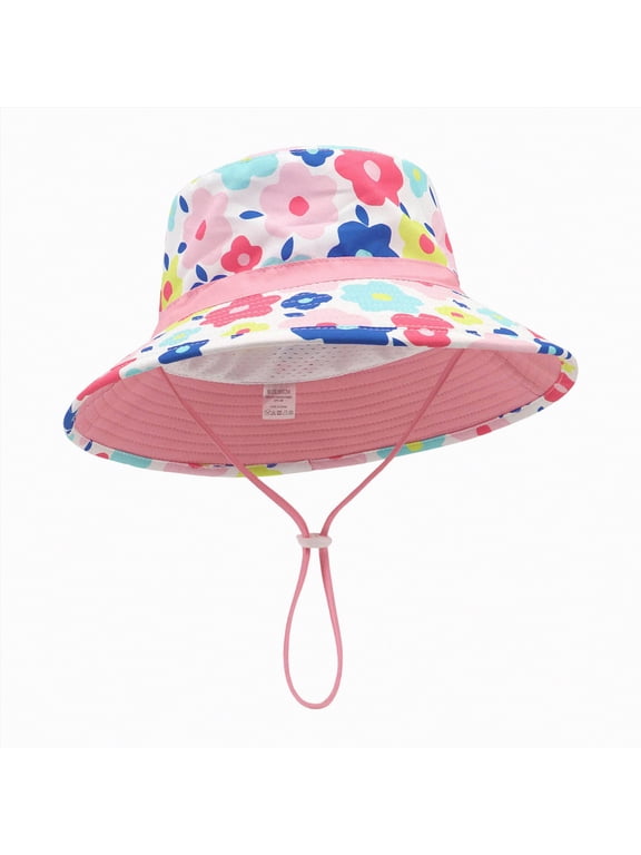 Kids Sun Hat UPF 50+ Bucket Hats for Boys Girls Summer Sun Protection Wide Brim Unisex Beach Outdoor,lightweight,foldable,packable M