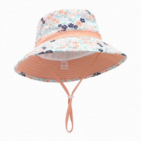 Kids Sun Hat UPF 50+ Boys Girls Protection Hat Wide Brim Beach Hats with Mesh and Adjustable Chin Strap,breathable,lightweight,comfortable S