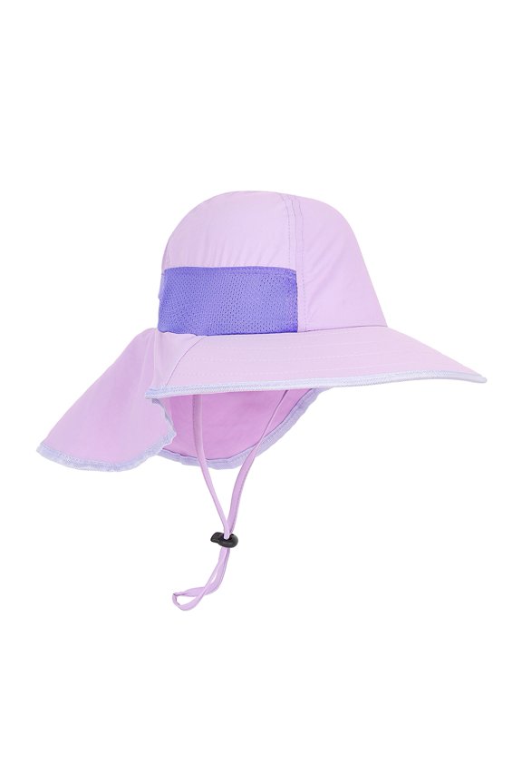 Kids Sun Hat Wide Brim Foldable Cap UV Protection Hat with Rope for Beach Fishing