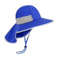 thumbnail image 1 of Kids Sun Hat Wide Brim Foldable Cap UV Protection Hat with Rope for Beach Fishing, 1 of 1