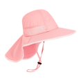 thumbnail image 1 of Kids Sun Hat Wide Brim Foldable Cap UV Protection Hat with Rope for Beach Fishing, 1 of 1