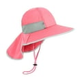 thumbnail image 1 of Kids Sun Hat Wide Brim Foldable Cap UV Protection Hat with Rope for Beach Fishing, 1 of 1
