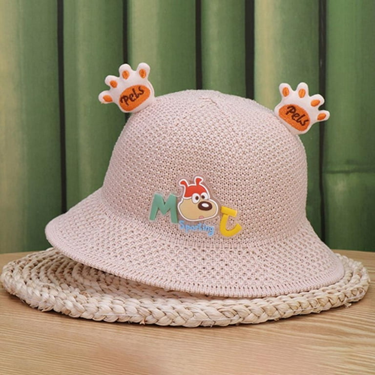 Kids Sun Hat for Girls Mesh Bucket Hat Toddler Wide Brim Beach Hat