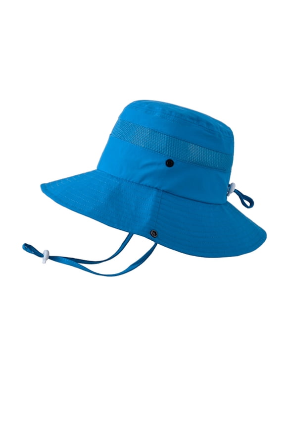 Kids Sun Hat with UPF 50+ Adjustable Wide Brim Fisherman Cap for Outdoor Summer Beach Activities Lightweight Breathable Design