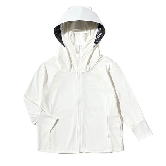 Kids Sun Protection Cooling Hoodie Girls Boys Lightweight Zipper Jacket Long Sleeve Breathable Quick Dry Raglan Shirts 3 Y