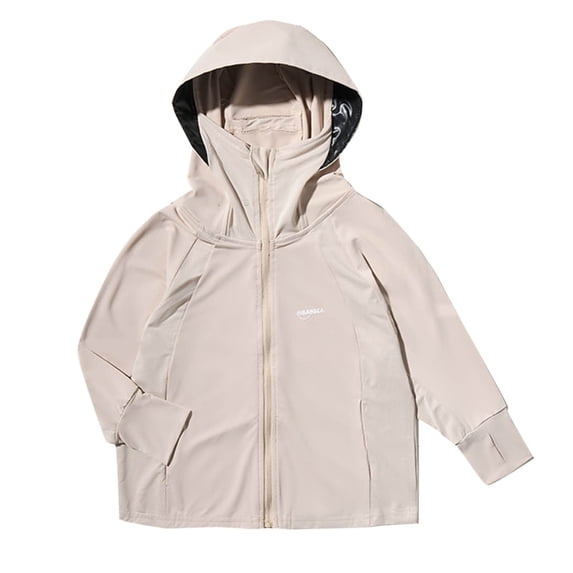 Kids Sun Protection Cooling Hoodie Girls Boys Lightweight Zipper Jacket Long Sleeve Breathable Quick Dry Raglan Shirts 5 Y